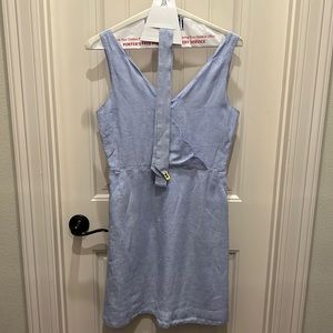 Womens Blue Tahari linen dress